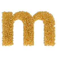 Ball Font m Small Gold 3D png