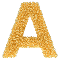 Ball Font A Gold 3D png