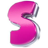 3d font S design png