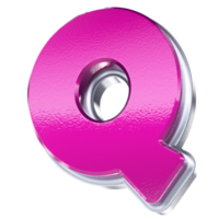 3d font q design png