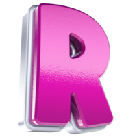 3d fuente r diseño png