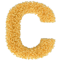 Ball Font C Gold 3D png