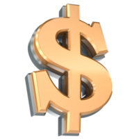 symbool dollar 3d geven png