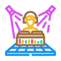 funk disco party color icon vector illustration