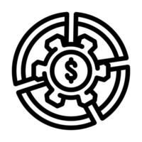 wealth management financial advisor line icon vector illustration