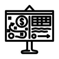 financial guidance line icon vector illustration