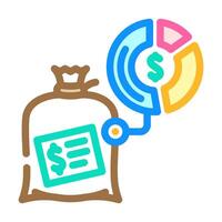 asset allocation financial advisor color icon vector illustration