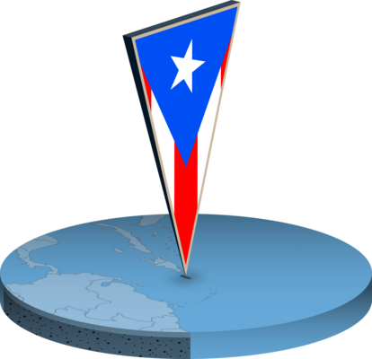 Puerto Rico Map PNGs for Free Download - Puerto Rico Flag And Map In Isometry Png