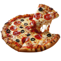 Pizza vario sapori png trasparente