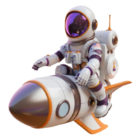 astronaut 3d raket png transparent