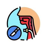 tracheostomy surgery color icon vector illustration