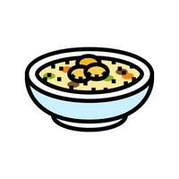 almeja sopa de pescado mar cocina color icono vector ilustración