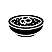 clam chowder sea cuisine glyph icon vector illustration