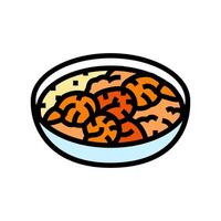 prawn curry sea cuisine color icon vector illustration