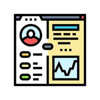 persona ux ui design color icon vector illustration