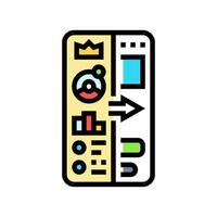 gamification ux ui design color icon vector illustration