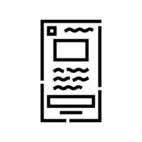 wireframe ux ui design line icon vector illustration