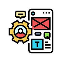 user centered design ucd color icon vector illustration