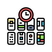 crazy 8s ux ui design color icon vector illustration