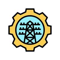 grid modernization energy policy color icon vector illustration