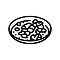 fish stew sea cuisine line icon vector illustration