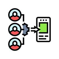 guerrilla testing ux ui design color icon vector illustration