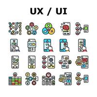 ui ux digital develop code app icons set vector