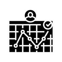 user journey map ux ui design glyph icon vector illustration