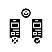 contrast ratio ux ui design glyph icon vector illustration