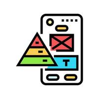 hierarchy ux ui design color icon vector illustration