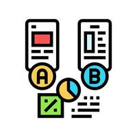 ab pruebas ux ui diseño color icono vector ilustración