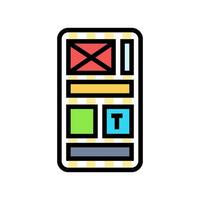 grid system ux ui design color icon vector illustration