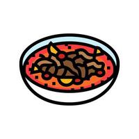 rojo curry tailandés cocina color icono vector ilustración