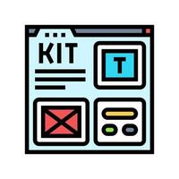 ui kit ux design color icon vector illustration