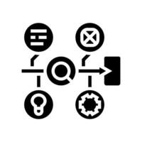 design sprint ux ui glyph icon vector illustration