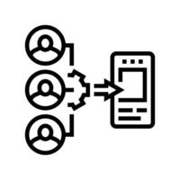 guerrilla testing ux ui design line icon vector illustration