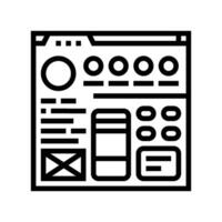 style guide ux ui design line icon vector illustration