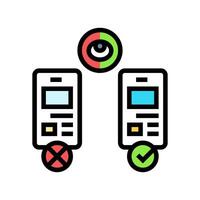 contrast ratio ux ui design color icon vector illustration