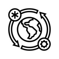 climate resilience energy policy line icon vector illustration