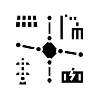 decentralized energy glyph icon vector illustration