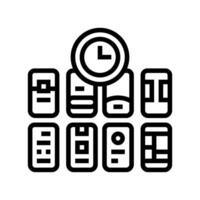 crazy 8s ux ui design line icon vector illustration