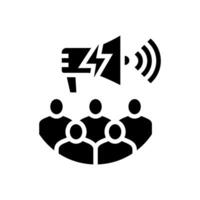public awareness campaigns glyph icon vector illustration