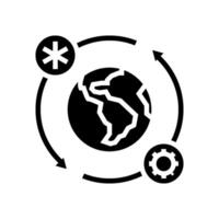 climate resilience energy policy glyph icon vector illustration