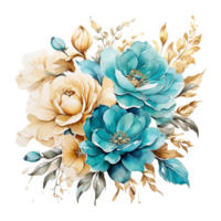 ai generato digitale dipinto ad olio floreale modello disegno, luccichio fiore mazzo disegno, sbalzato fiore modello, lucido fiore pittura disegno, tessile fiore Materiale design png