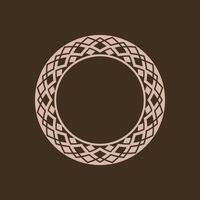 modern ornamental circle frame border decorative pattern vector