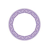 modern ornamental circle frame border decorative pattern vector