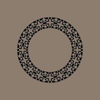 modern ornamental circle frame border decorative pattern vector
