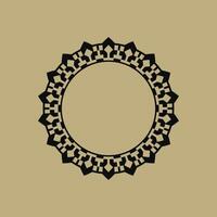 modern ornamental circle frame border decorative pattern vector