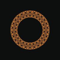 modern ornamental circle frame border decorative pattern vector