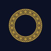 modern ornamental circle frame border decorative pattern vector